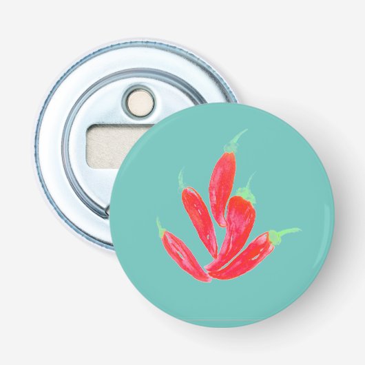 水彩赤唐辛子バンチサマー 栓抜き (正面)