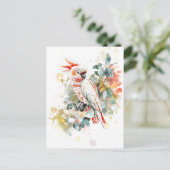 水彩赤帽カカドゥ ポストカード (スタンド正面)