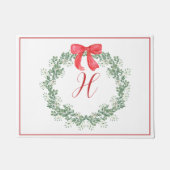 水彩赤弓リースモノグラム ドアマット (正面)
