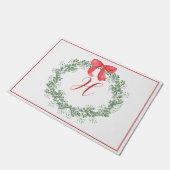 水彩赤弓リースモノグラム ドアマット (アングル)