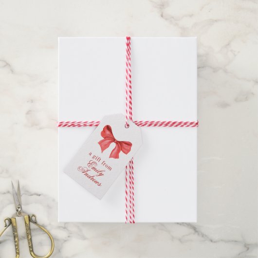 水彩赤弓 ギフトタグ (より糸付き)