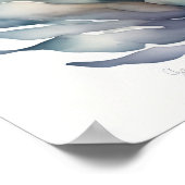 水彩赤毛絵画人魚 ポスター (角)