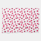 水彩赤水彩色水玉模様模様 キッチンタオル (横)