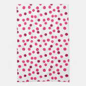 水彩赤水彩色水玉模様模様 キッチンタオル (縦)