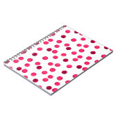 水彩赤水彩色水玉模様模様 ノートブック (左側)