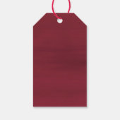 水彩赤白ポインセチアフローラクリスマス ギフトタグ (裏面)