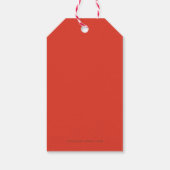 水彩赤納屋周囲の庭ファームバースデーパーティー ギフトタグ (裏面)