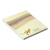水彩赤絵を描カンガルー ノートパッド (アングル)
