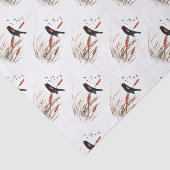 水彩赤羽ブラックバードアート自然 薄葉紙 (詳細)