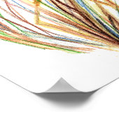 水彩赤翼ブラックバード – バードコレクション ポスター (角)