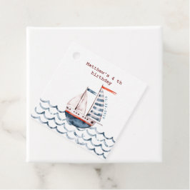 水彩赤航海の青キッド誕生日 フェイバータグ