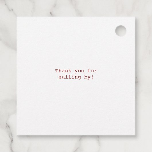 水彩赤航海の青キッド誕生日 フェイバータグ (裏面)