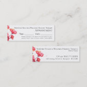 *~*水彩赤色ポピーフラワーのフローラモダン スキニー名刺 (正面/裏面)