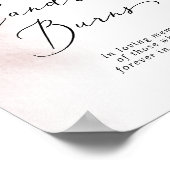 水彩赤面このキャンドルバーンズ記念サイン ポスター (角)