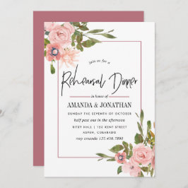 水彩赤面とバラ金ゴールドリハーサルディナー 招待状