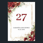 水彩赤面とブルゴーニュバラ表番号 テーブルナンバー<br><div class="desc">このテーブル番号のデザイン魅力的は、エレガントに金ゴールド幾何学的なフレームに織り込まれた美しい水色の青い花とユーカリの緑の葉と一緒にあなたの結婚式のパーティーのためのゲストを喜ばせる。彼らはあなたの特別な注意と忘れられない与えパーティーの瞬間を彼らに示しなさい。一致するアイテムまたはカスタマイズについて連絡することを躊躇しない。赤面バラ©</div>