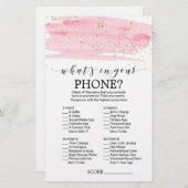 水彩赤面と金ゴールドあなたの電話ゲームの内容 (正面/裏面)