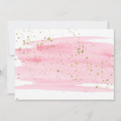 水彩赤面と金ゴールドの駆け落ち発表 案内状 (裏面)