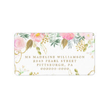 水彩赤面と金ゴールドフローラ差出人住所