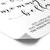 水彩赤面と金ゴールドモーミーズベリーベイビーシャワー ポスター (角)