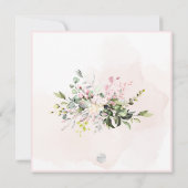 水彩赤面エレガントピンクガムユーカリ 招待状 (裏面)