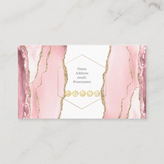 水彩赤面エージフェイクェート金ゴールド眼点滅 名刺 (裏面)