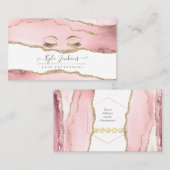 水彩赤面エージフェイクェート金ゴールド眼点滅 名刺 (正面/裏面)