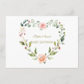 水彩赤面クリームフローラが本を持ってくる エンクロージャーカード (裏面)