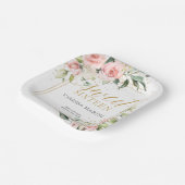 水彩赤面バラユーカリsweet sixteen ペーパープレート (傾斜あり)