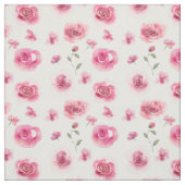 水彩赤面バラ花柄 ファブリック (見本)