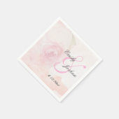 水彩赤面バラ | 結婚s スタンダードカクテルナプキン (角)