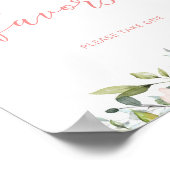 水彩赤面ピンクのフローラはポスター ポスター (角)