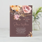 水彩赤面ピンクの女の子の赤ちゃんシャワーの招待状 招待状 (スタンド正面)