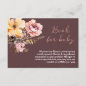 水彩赤面ピンクの女の子ベビーシャワーカード エンクロージャーカード (正面)