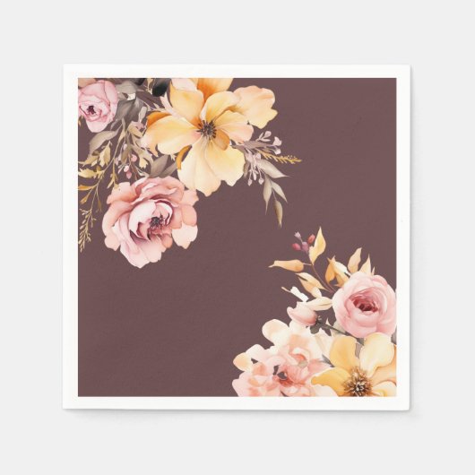 水彩赤面ピンクの女の子ベビーシャワーカード スタンダードカクテルナプキン (正面)