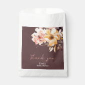 水彩赤面ピンクの女の子ベビーシャワーカード フェイバーバッグ (正面)