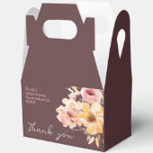 水彩赤面ピンクの女の子ベビーシャワーカード フェイバーボックス (見開き)