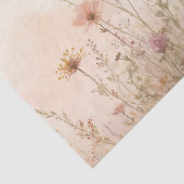 水彩赤面ピンクイエローワイルドフラワーデクページ 薄葉紙 (詳細)