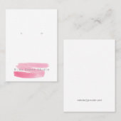 水彩赤面ピンクストロークイヤリングディスプレイカード 名刺 (正面/裏面)