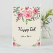 水彩赤面ピンクテンプレート 招待状 (スタンド正面)