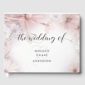 水彩赤面ピンクデイジー ゲストブック (正面)