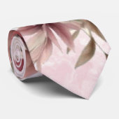 水彩赤面ピンクピーニーマーブルグロームメンズ ネクタイ (ロール)