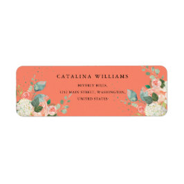 水彩赤面ピンクフローラジオメト結婚リーLa ラベル