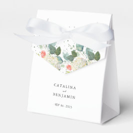 水彩赤面ピンクフローラジオメト結婚リ フェイバーボックス