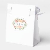 水彩赤面ピンクフローラジオメト結婚リ フェイバーボックス (裏面サイド)