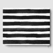 水彩赤面ピンクフローラストライプベビーシャワー ゲストブック (裏面)