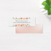 水彩赤面ピンクフローラ結婚のWebサイトカード