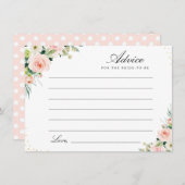 水彩赤面ピンクフローラ アドバイスカード (正面/裏面)