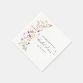 水彩赤面ピンクブライダルシャワー スタンダードカクテルナプキン (角)