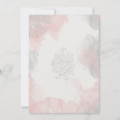 水彩赤面ピンクペーターtheBarefootBride™ 招待状 (裏面)